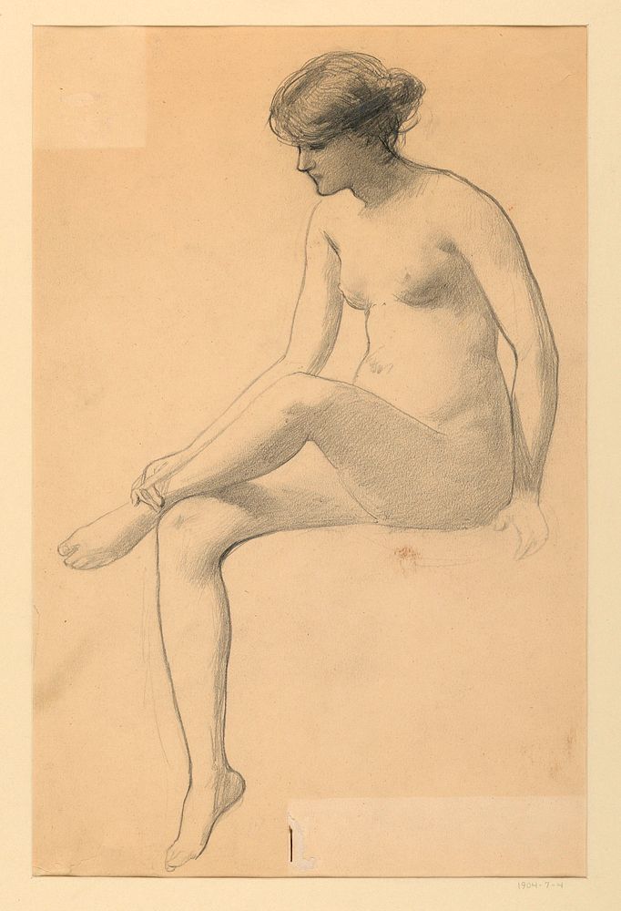 Seated Female Nude, James Wells Champney