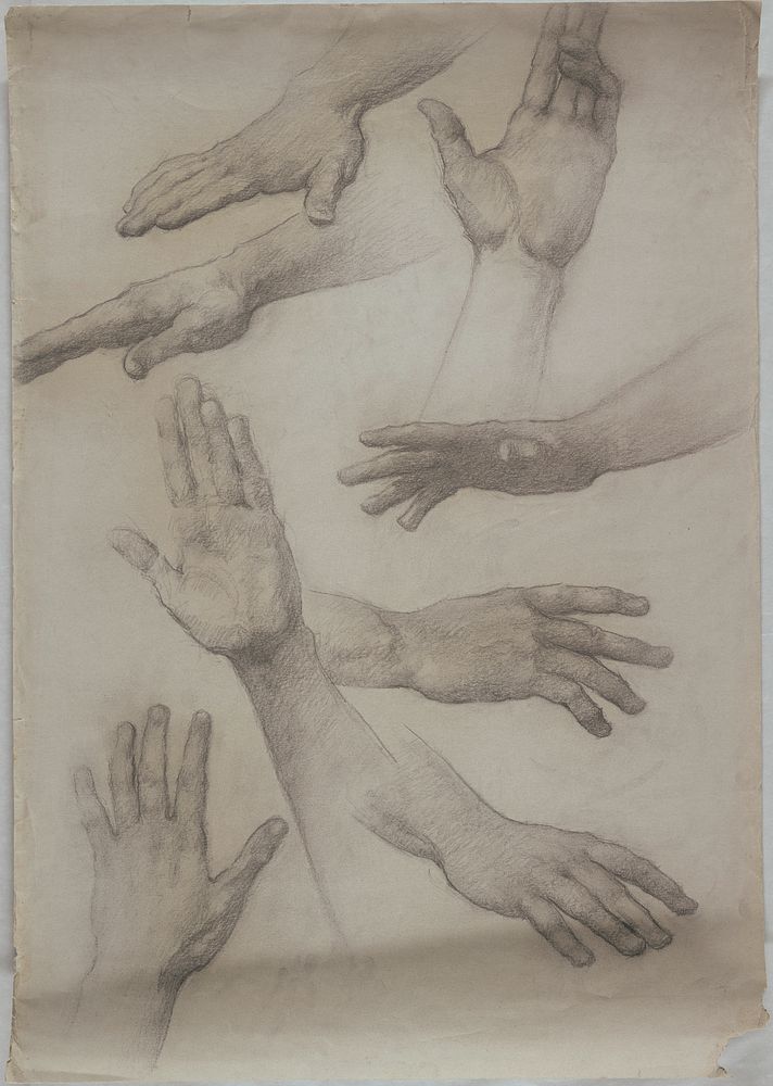 Studies of Hands, Edwin Howland Blashfield