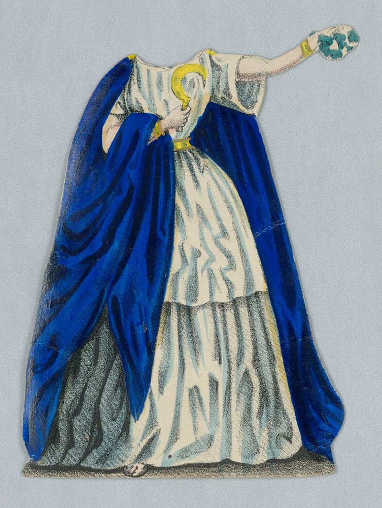 Jenny Lind Paper Doll Costume, Norma from the opera "Norma"