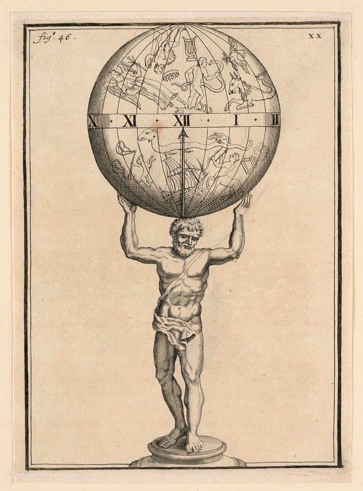 Design For a Clock, pl. XX from "Recueil d'Ouvrages Curieux de Mathematique et de Mecanique, ou Description du Cabinet"…