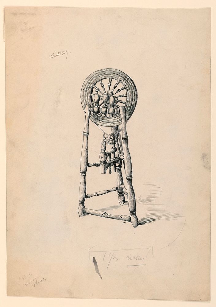 Irish Immigrant's Flax-Wheel, W J Fenn