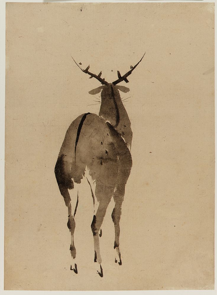 Deer by Katsushika Hokusai