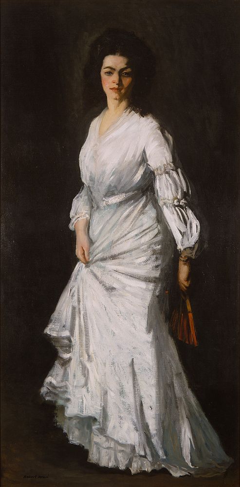 Woman in White: Portrait of Eugenie Stein, Robert Henri