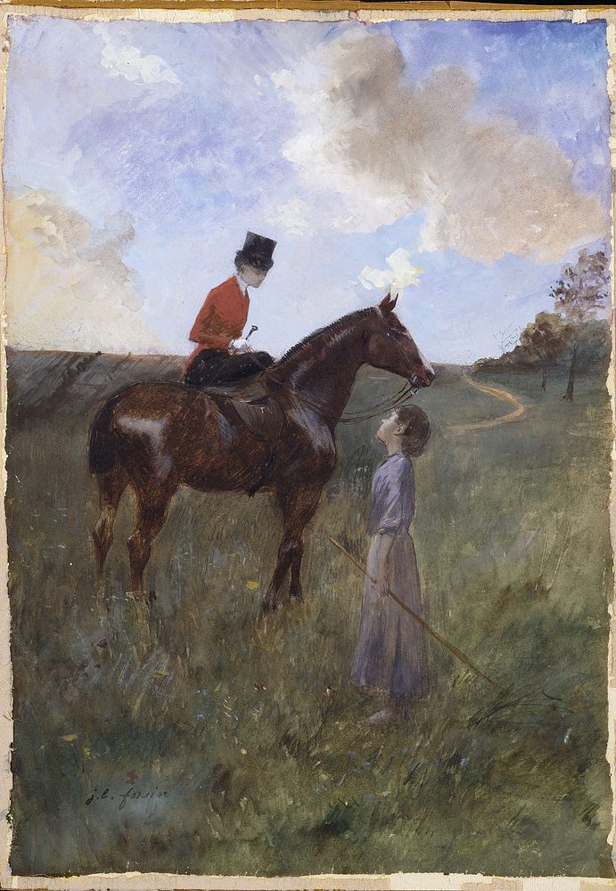 Woman on Horseback and Shepherdess, Jean-Louis Forain