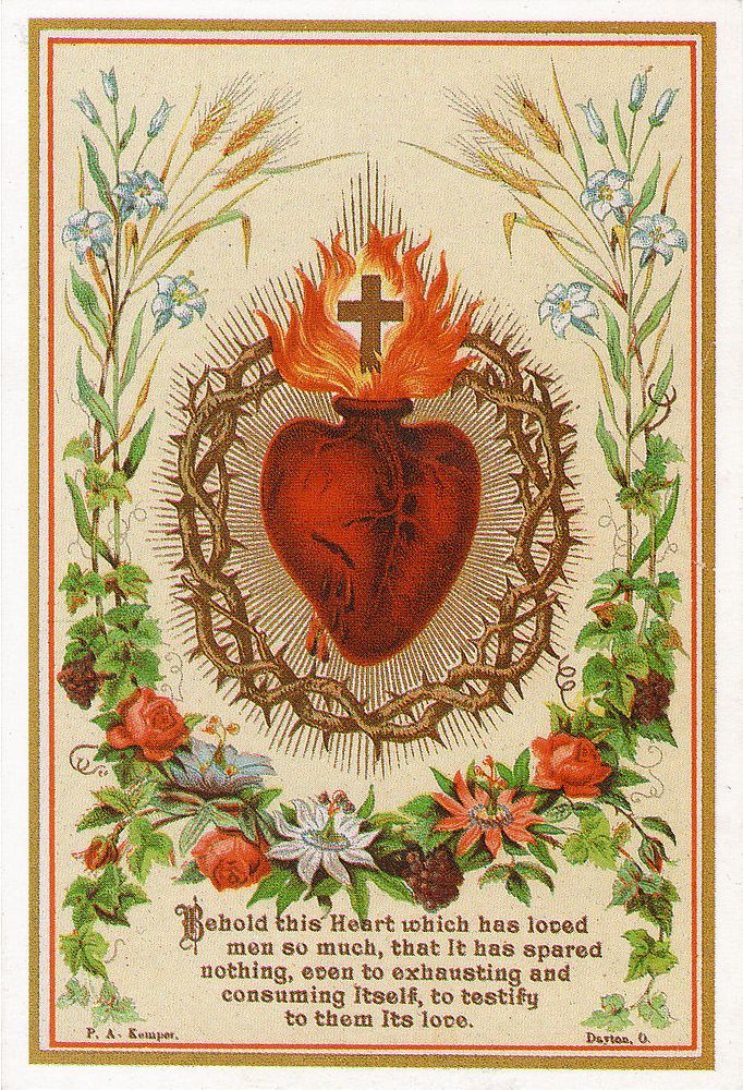 Sacred Heart holy card