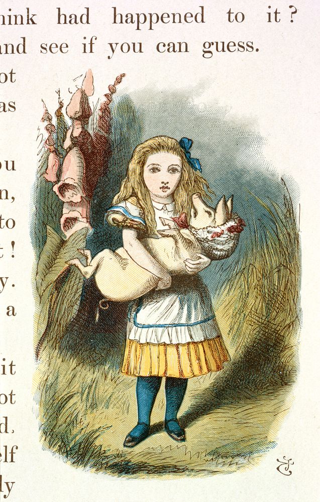 Illustration from The Nursery "Alice", containing twenty coloured enlargements from Tenniel's illustrations to "Alice's…