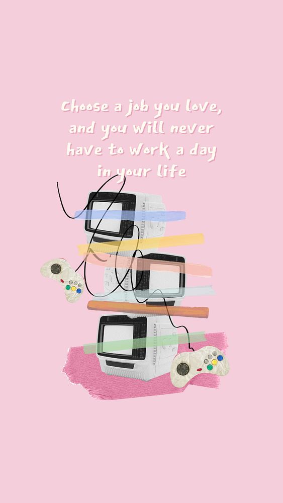 Job quote pink iPhone wallpaper