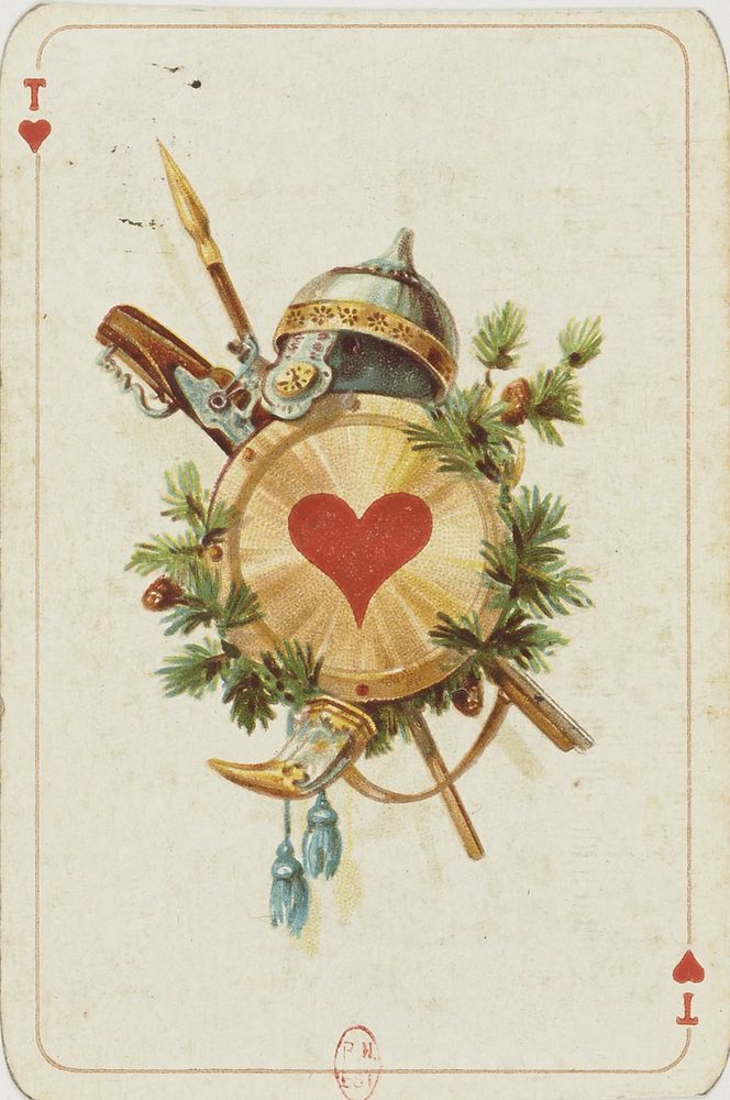A playing card from "Russian style" deck, designed in 1911 by Dondorf GmbH (Germany)