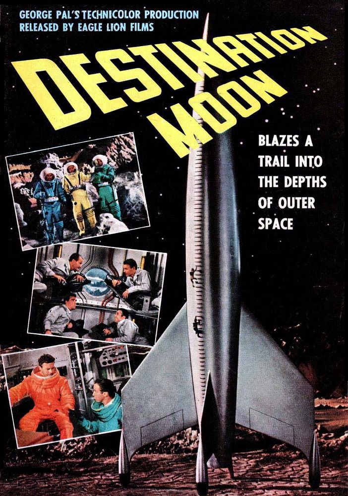Front cover of Fawcett Comics's adaptation of Destination Moon (1950)