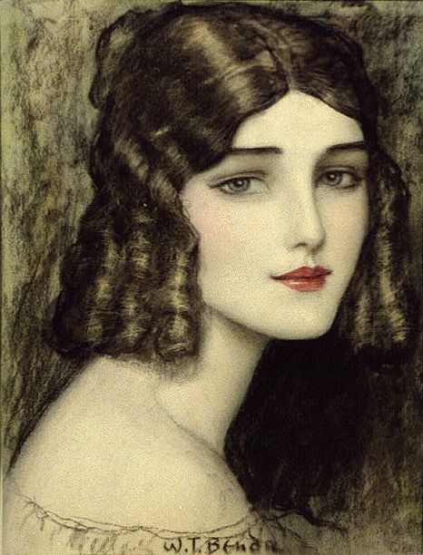 Girl's head with curls (1927) by Wladyslaw Theodore Benda