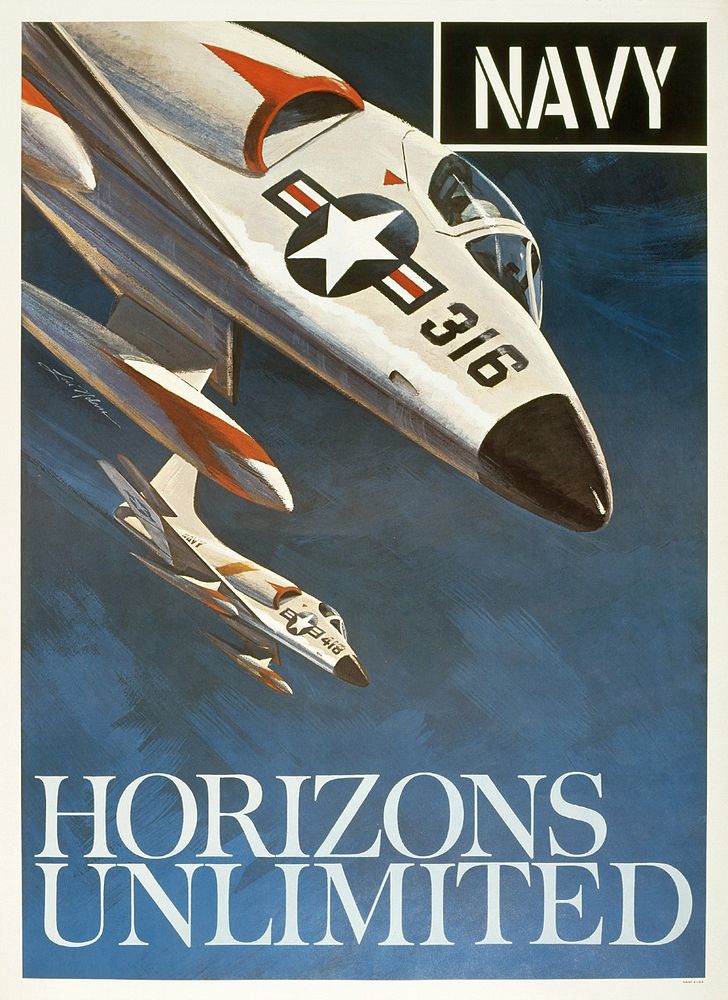 "Navy" &ndash; "Horizons Unlimited" &ndash; featuring Douglas A-4 Skyhawks (1960) by Lou Nolan.