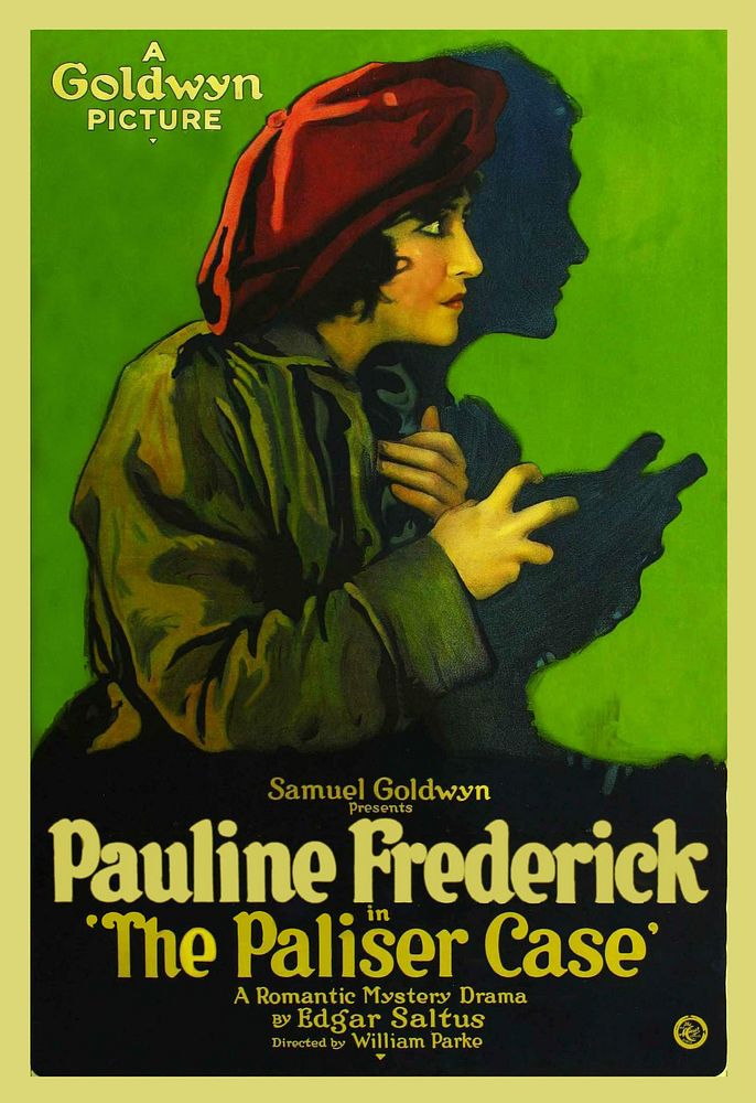 Poster for the 1920 film The Paliser Case' with Pauline Frederick.