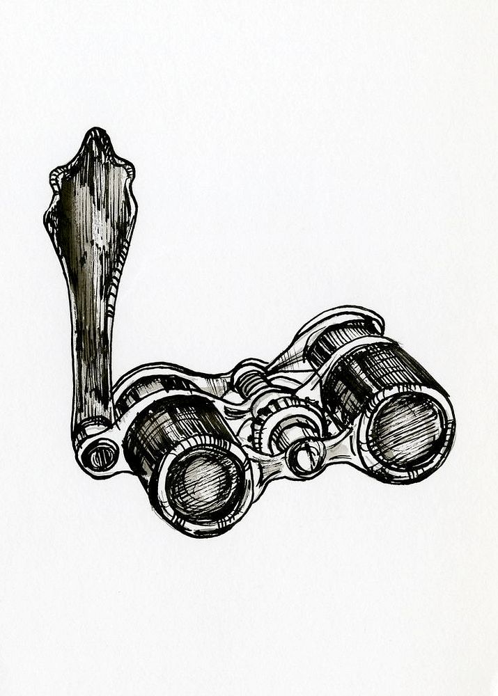 The description of the concept in this drawing is: Small, usually compact, binoculars intended for indoor use, as at the…