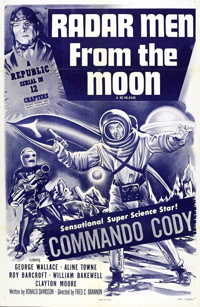 Original movie poster for the Republic Pictures serial Radar Men from the Moon (1952).