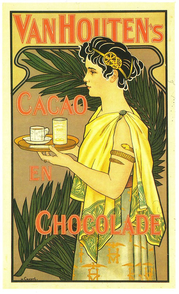 Affiche. "Van Houten's Cacao en Chocolade".