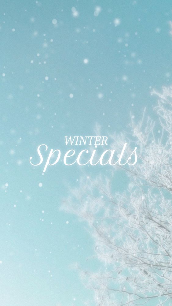 Winter specials Instagram story template, editable text