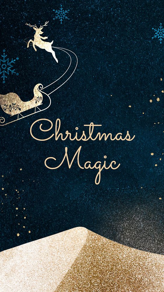 Christmas magic Instagram story template, editable text