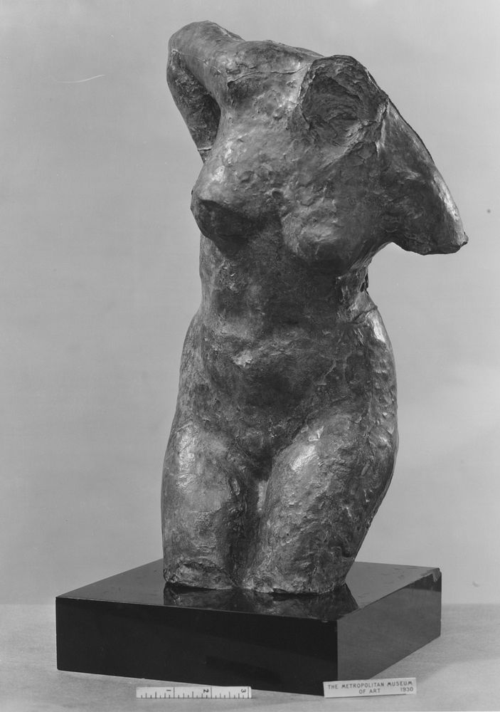 Torso: Woman Rubbing Her Back with a Sponge