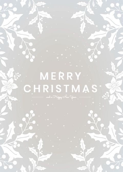 Merry Christmas invitation card template, festive editable design