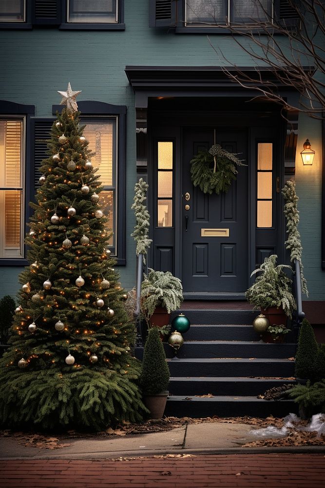 Small christmas tree street house plant. AI generated Image by rawpixel.