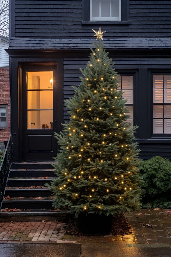 Small christmas tree street light plant. AI generated Image by rawpixel.