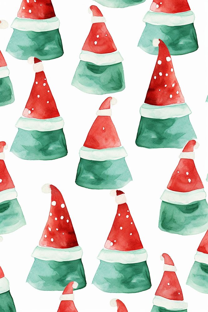 Santa hats pattern backgrounds christmas confectionery. AI generated Image by rawpixel.