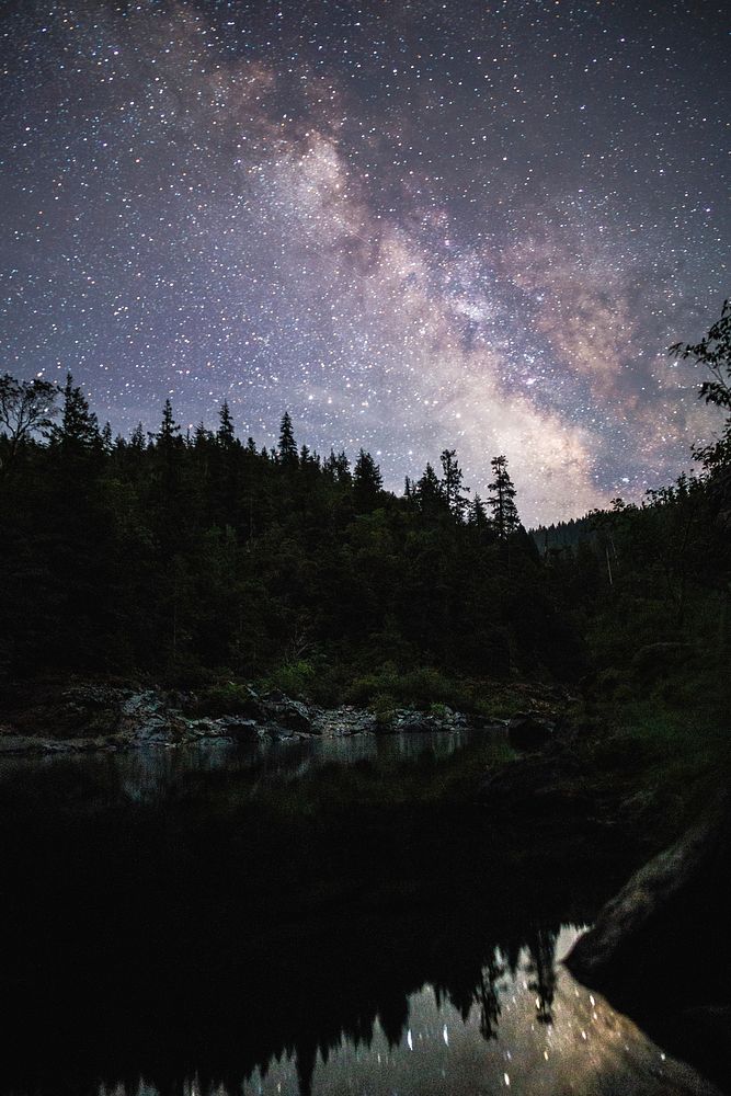 Free starry night, nature image, public domain scenery CC0 photo.