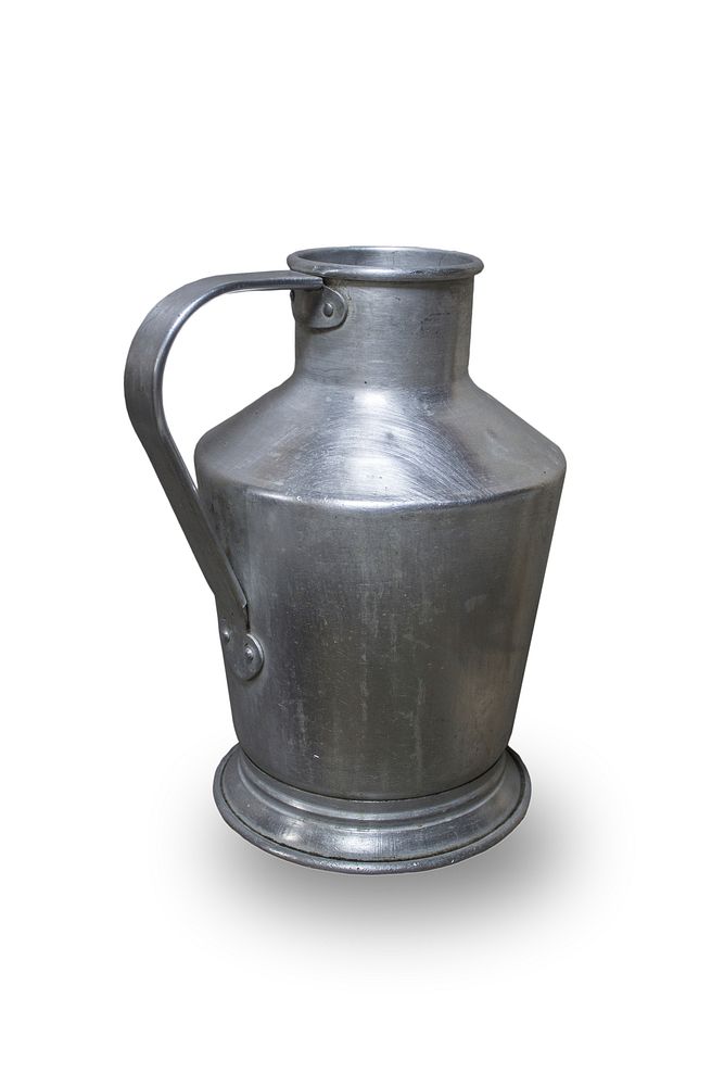 Aluminum water jug. Free public domain CC0 photo.