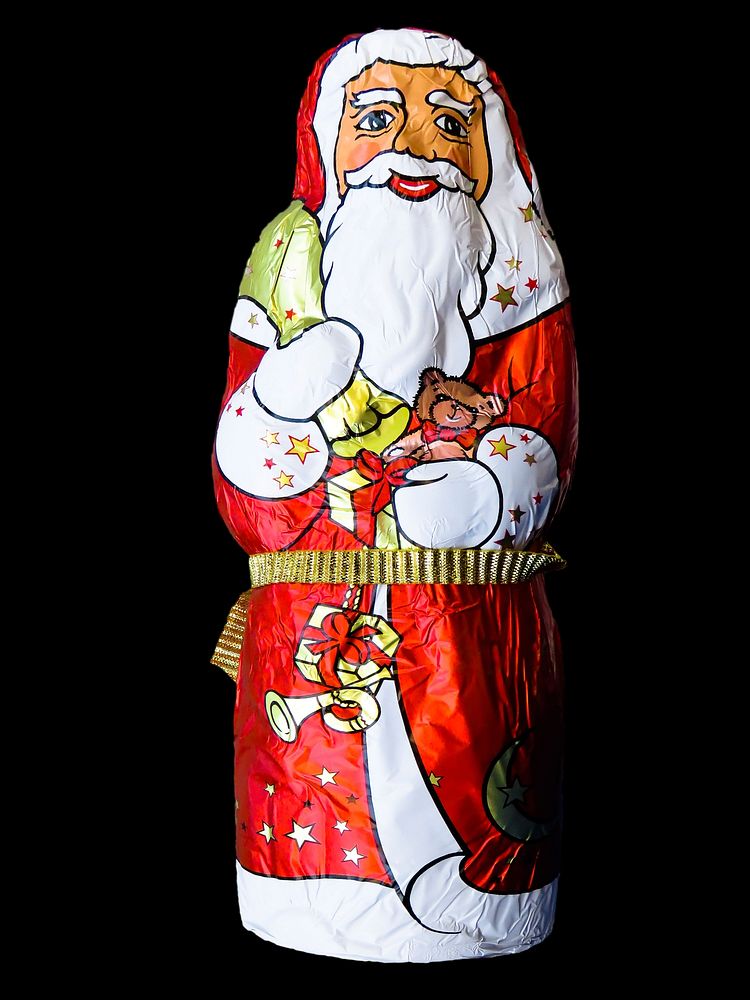 Santa chocolate. Free public domain CC0 photo.