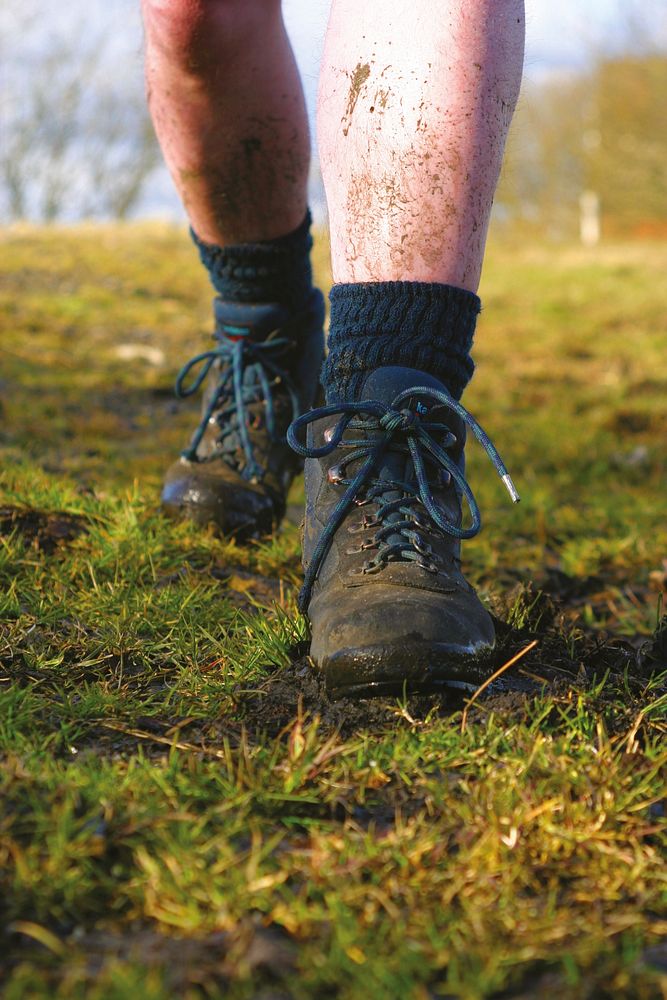 Hiking boots, footwear & apparel. Free public domain CC0 photo.