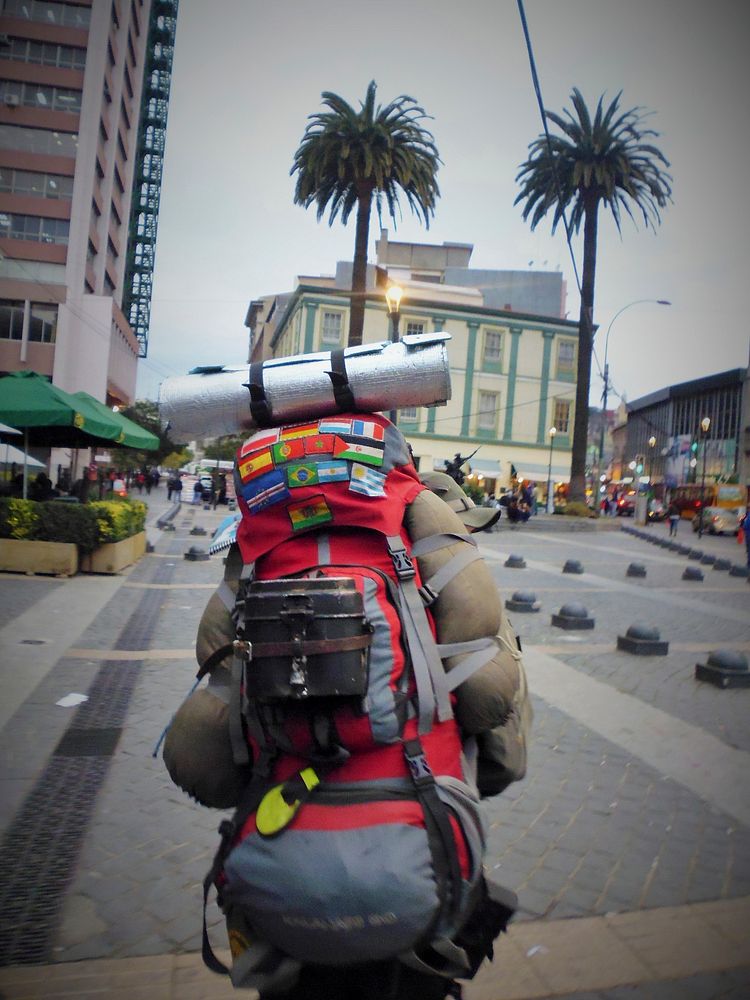 Backpacker traveling the world. Free public domain CC0 photo.