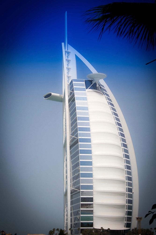 Burj Al Arab hotel architecture. Free public domain CC0 image.