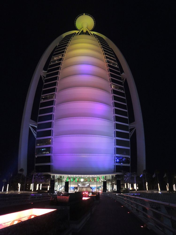 Burj Al Arab building architecture. Free public domain CC0 image.