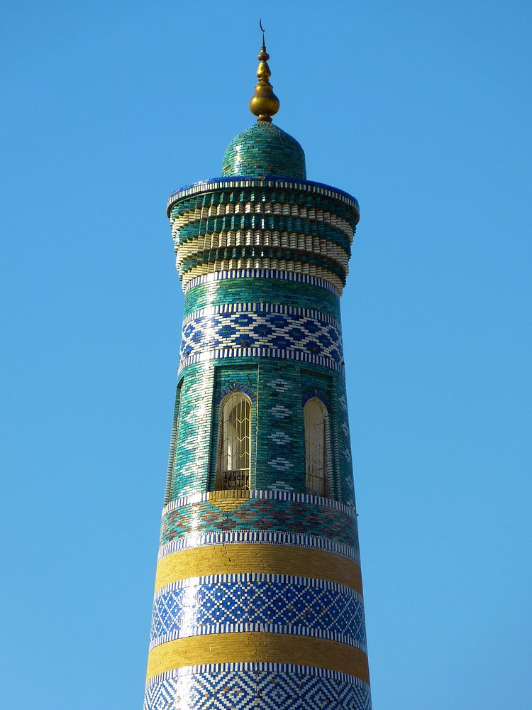 Khiva minaret in Islam. Free public domain CC0 photo.