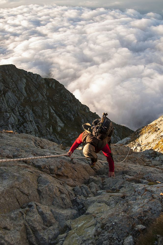 Rock climber in Tyrol. Free public domain CC0 photo.