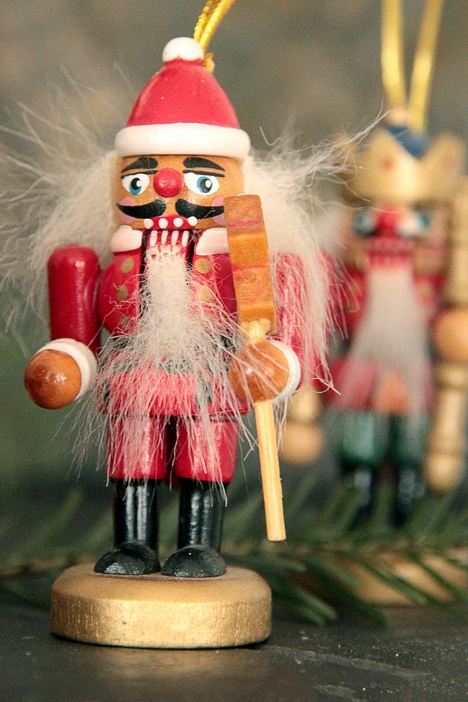 Nutcracker figurine face. Free public domain CC0 photo.