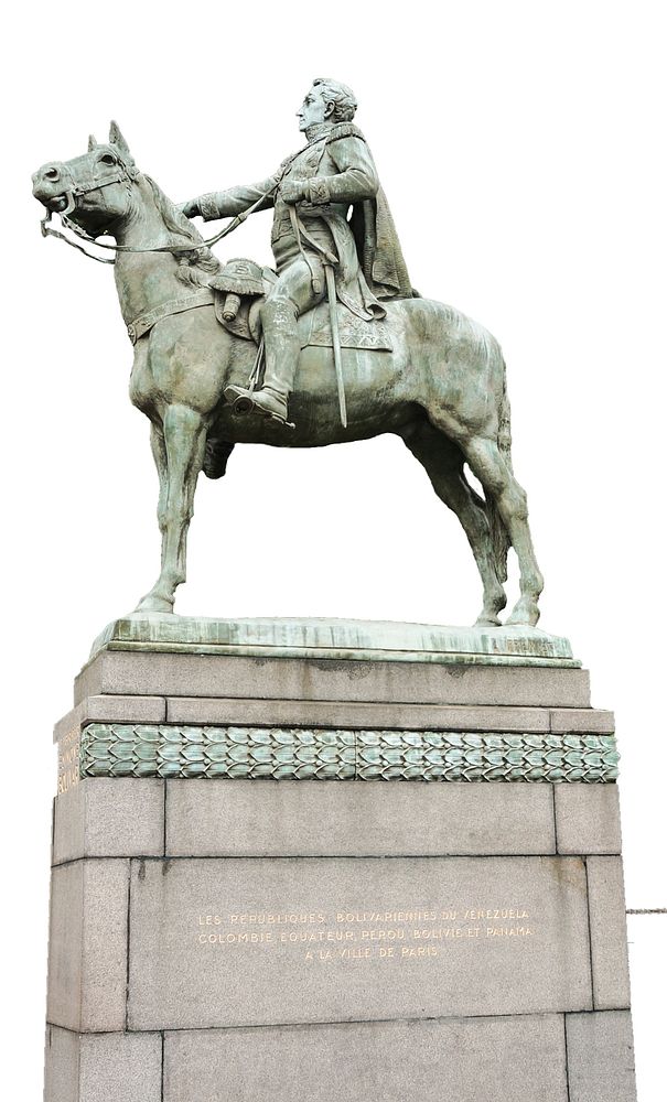 Simon Bolivar Equestrian Statue, France photo. Free public domain CC0 image.