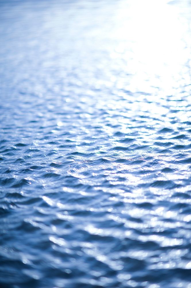 Blue water waves close up. Free public domain CC0 photo.