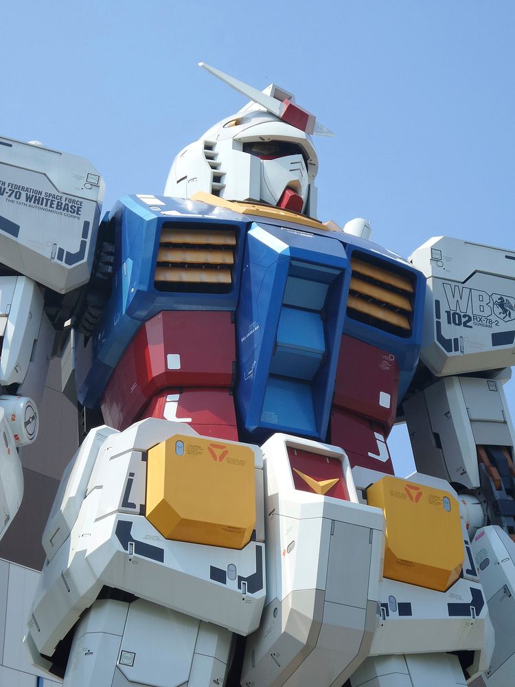 Gundam robot front. Tokyo, Japan - July 20, 2016