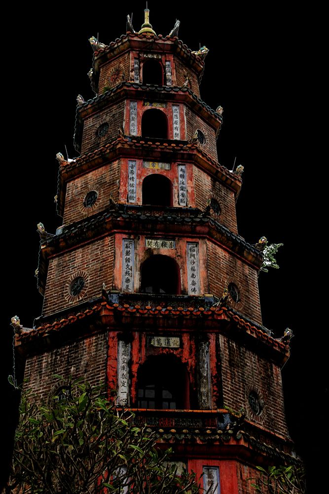 High temple in Vietnam background. Free public domain CC0 image.