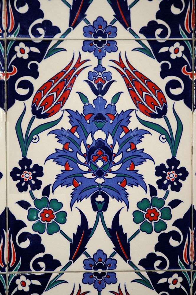 Floral design tiles. Free public domain CC0 photo.