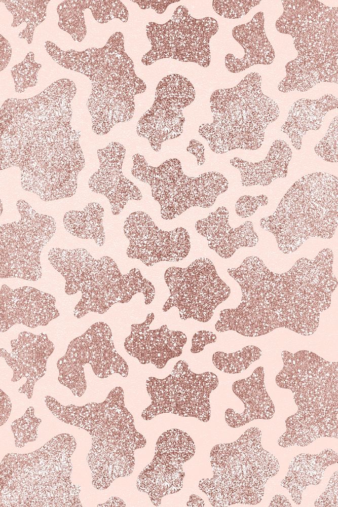 Cow skin pattern rose gold background, animal print design