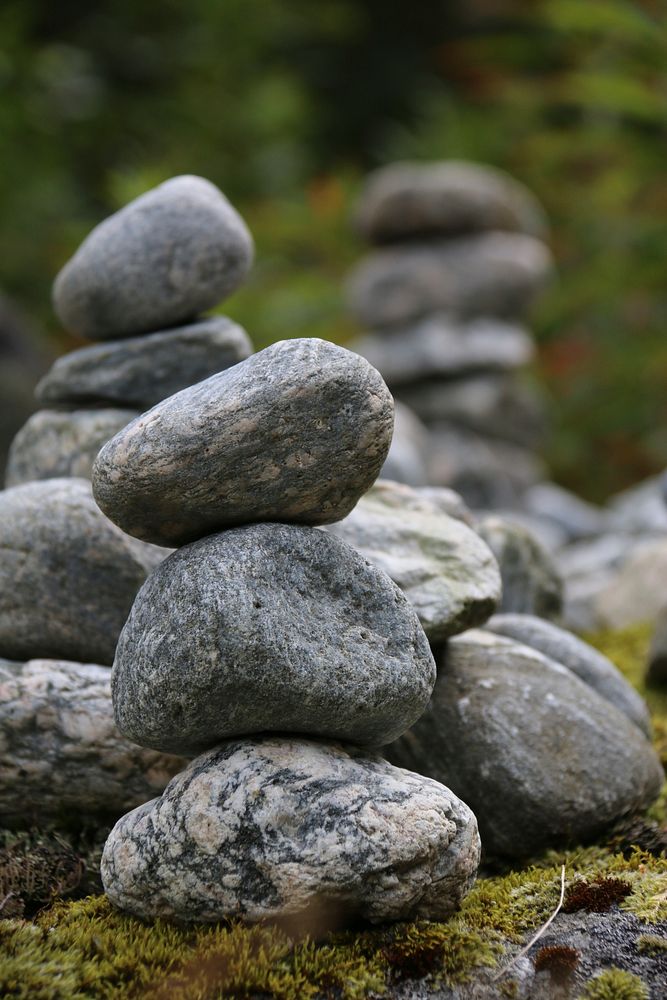 Free zen stacked stones background, public domain CC0 photo.