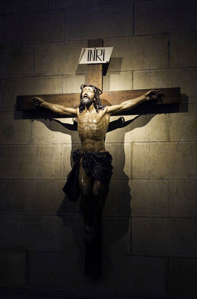 Free Jesus on the cross image, public domain Christianity CC0 photo.