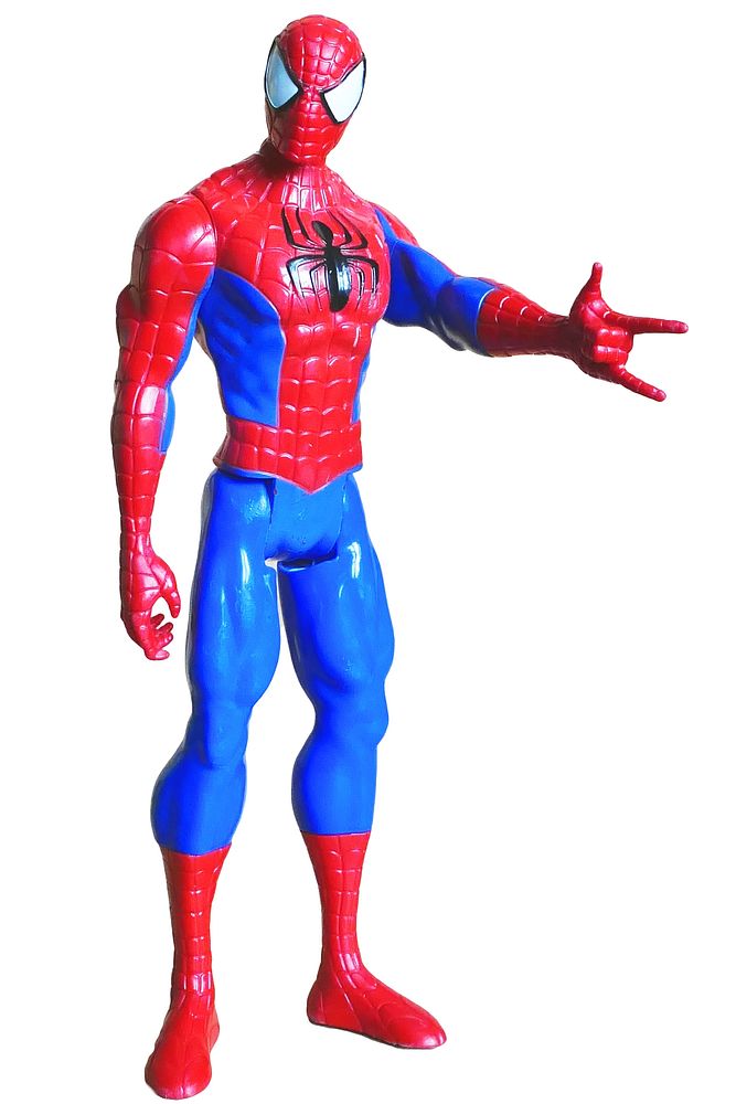 Spiderman movie character figurine isolated in white. Location unknown - 03/27/2017