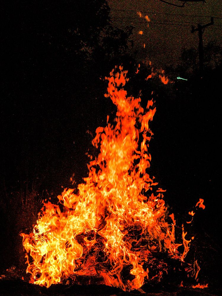 Bonfire background, free public domain CC0 image.