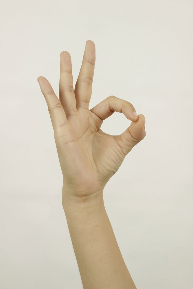 Free OK hand gesture image, public domain CC0 photo.
