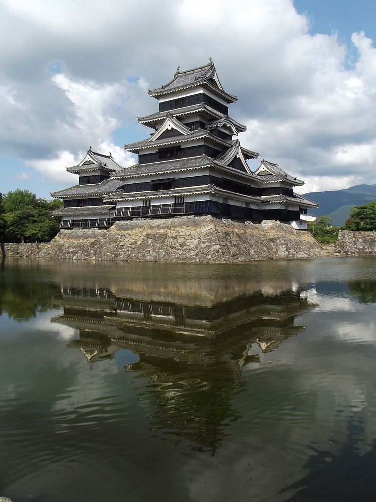 Free Matsumoto Castle moat image, public domain Japan CC0 photo.