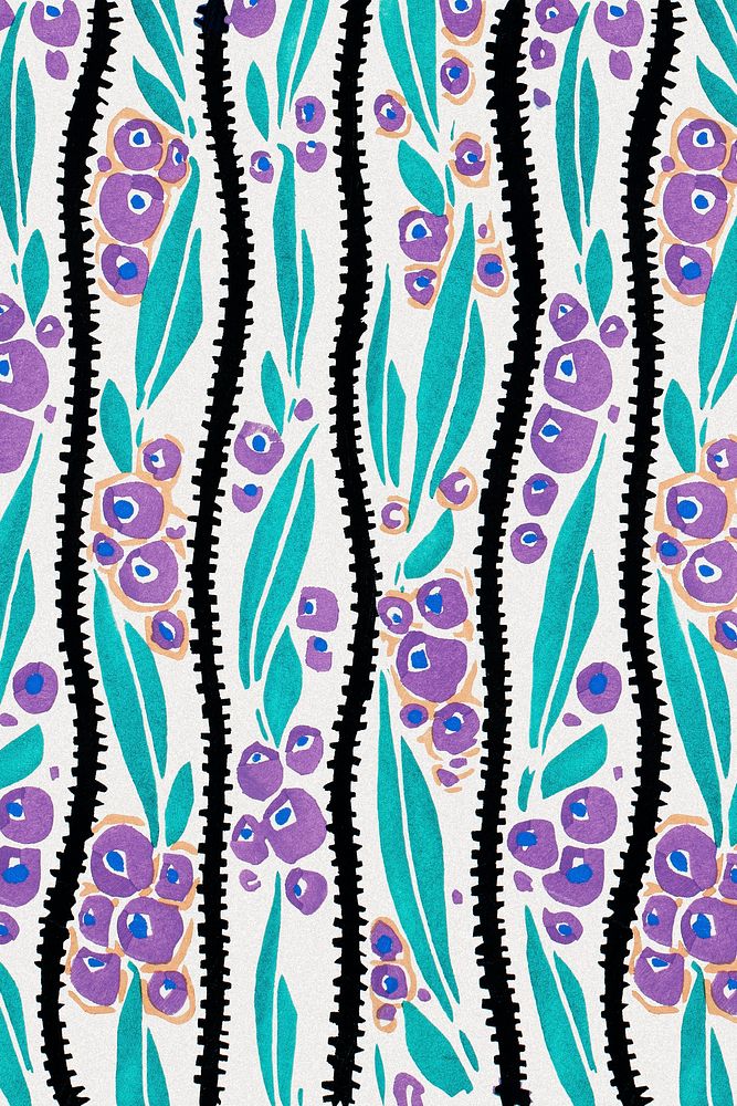 Art deco floral background, colorful background