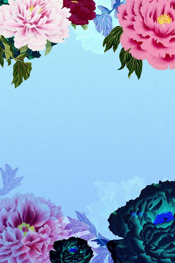 Peony flower background, Japanese art | Premium Photo - rawpixel